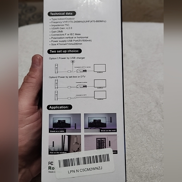 Source Unknown Indoor/Outdoor HDTV Antenna - Black and Blue - Picture 2 of 2